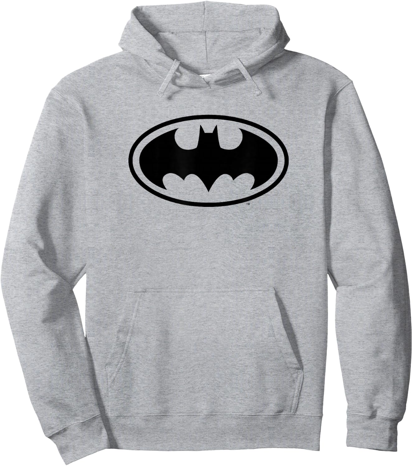 DC Comics Batman Classic Large Black Logo Hoodie - Hoodie | Ash