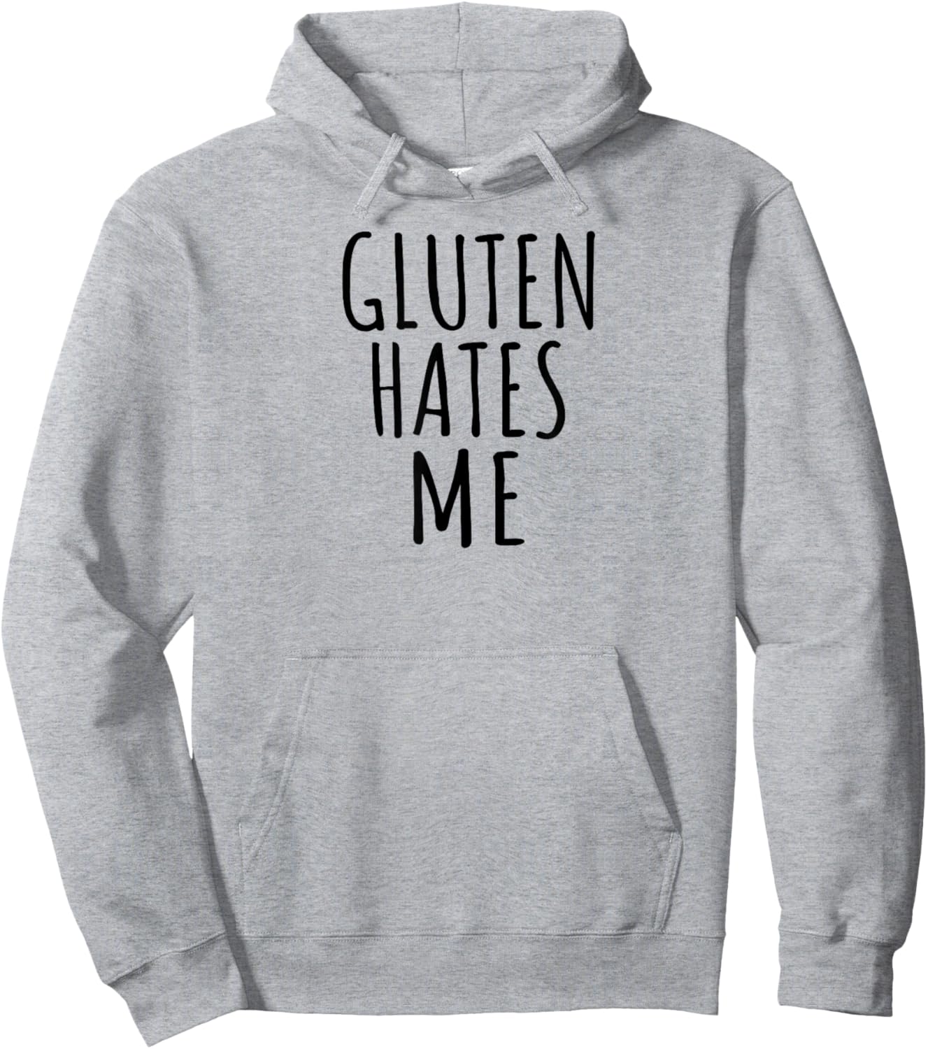 Minimalist Intolerance Funny Frustration Gluten Hates Me Hoodie - Hoodie | Ash