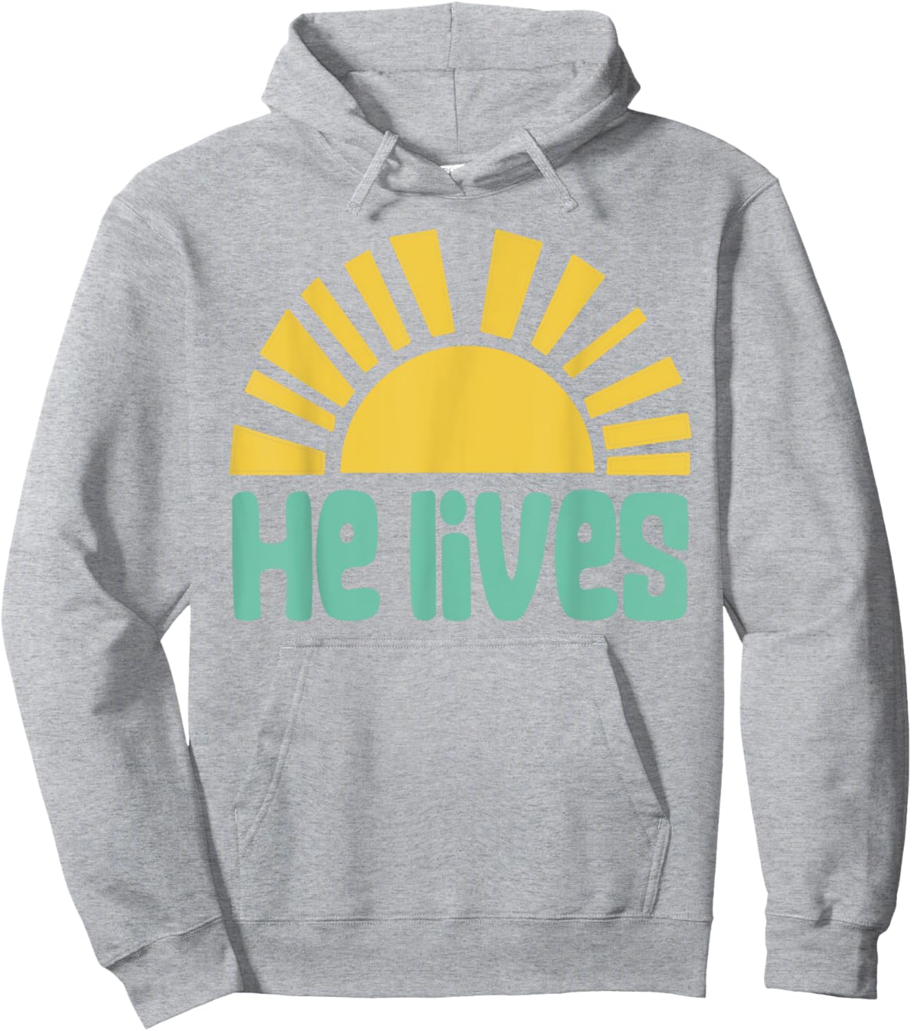 Easter He Lives Christian Family Matching Easter Toddler Hoodie - Hoodie | Ash
