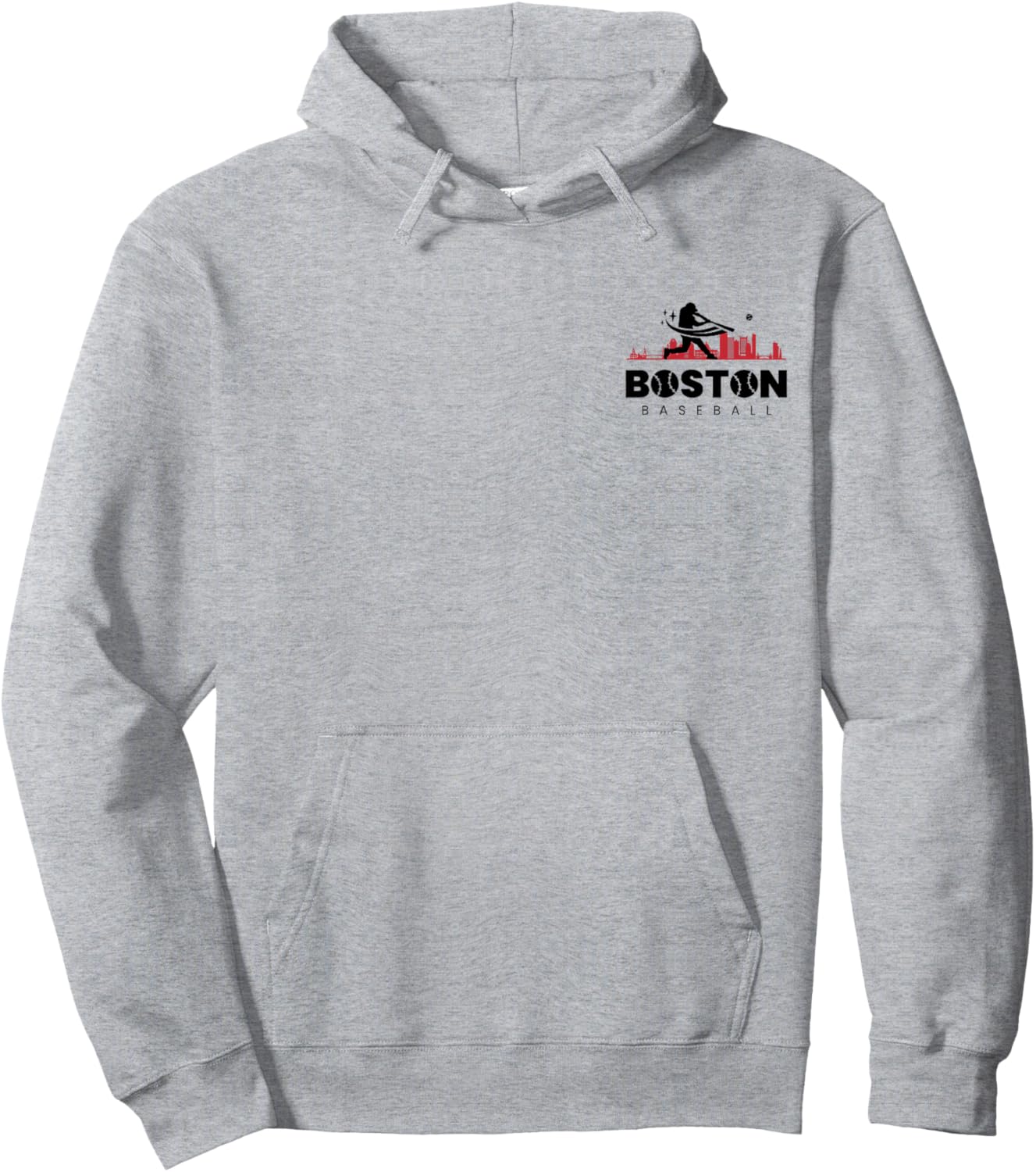 Boston Baseball Vintage Minimalist Retro Baseball Lover Hoodie - Hoodie | Ash