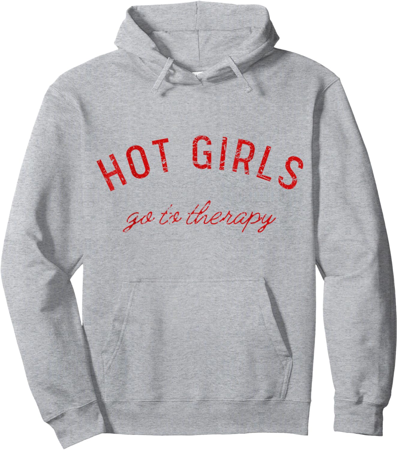Hot Girls Go To Therapy Mental Health Vintage Trendy Retro Hoodie - Hoodie | Ash