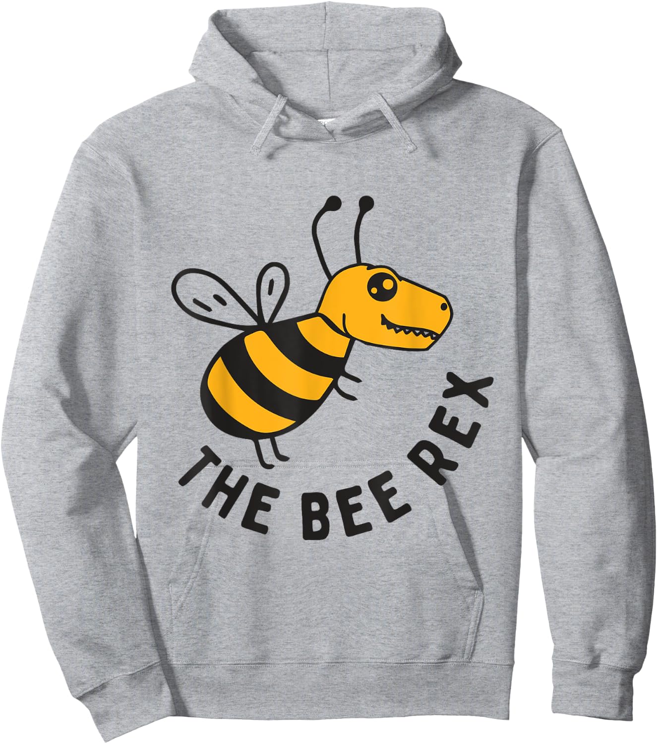 The Bee Rex Cute Bee and T-rex Hoodie - Hoodie | Ash
