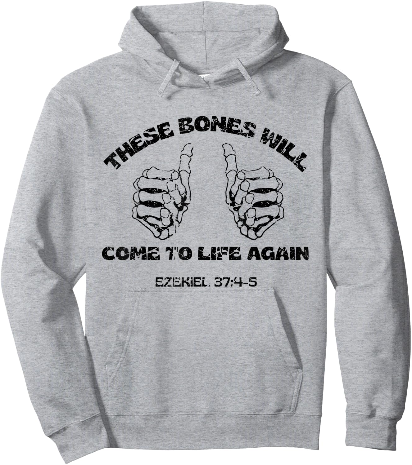 These Dry Bones Ezekiel Christian Halloween Skeleton Bible Hoodie - Hoodie | Ash