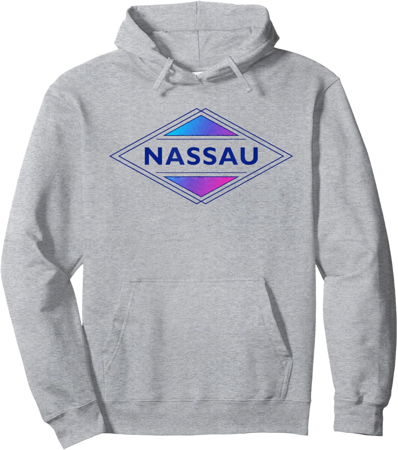 Nassau Bahamas Colorful Retro Men Cruise Souvenir Hoodie - Hoodie | Ash