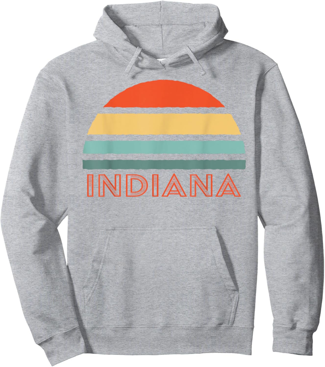 Best Indiana Apparel And Souvenirs Retro Indiana , Men's Blue Small Retro Hoodie - Hoodie | Ash