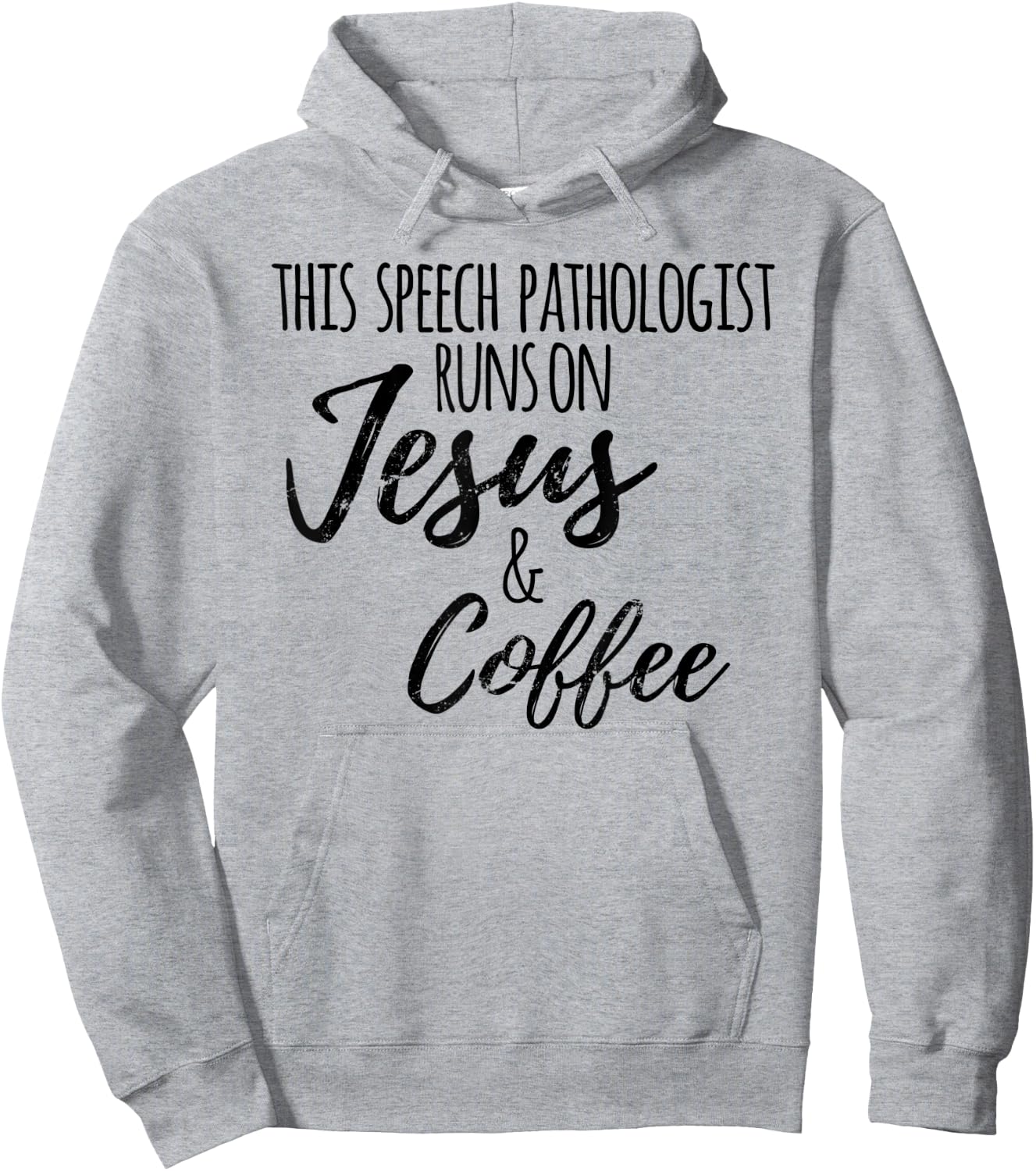 Jesus Coffee SLP Gift, Funny Speech Language Pathologist Hoodie - Hoodie | Ash