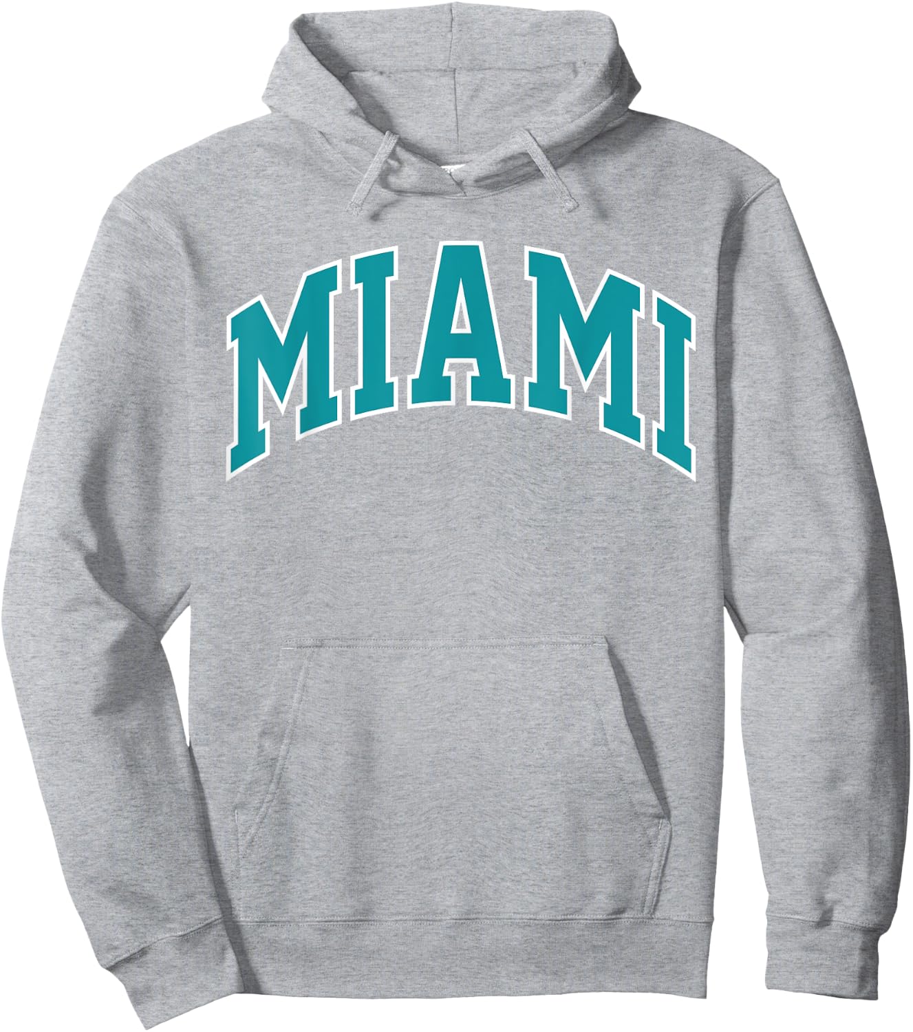 Retro Miami Men Miami Women Vintage Classic Orange Aqua FL Hoodie - Hoodie | Ash