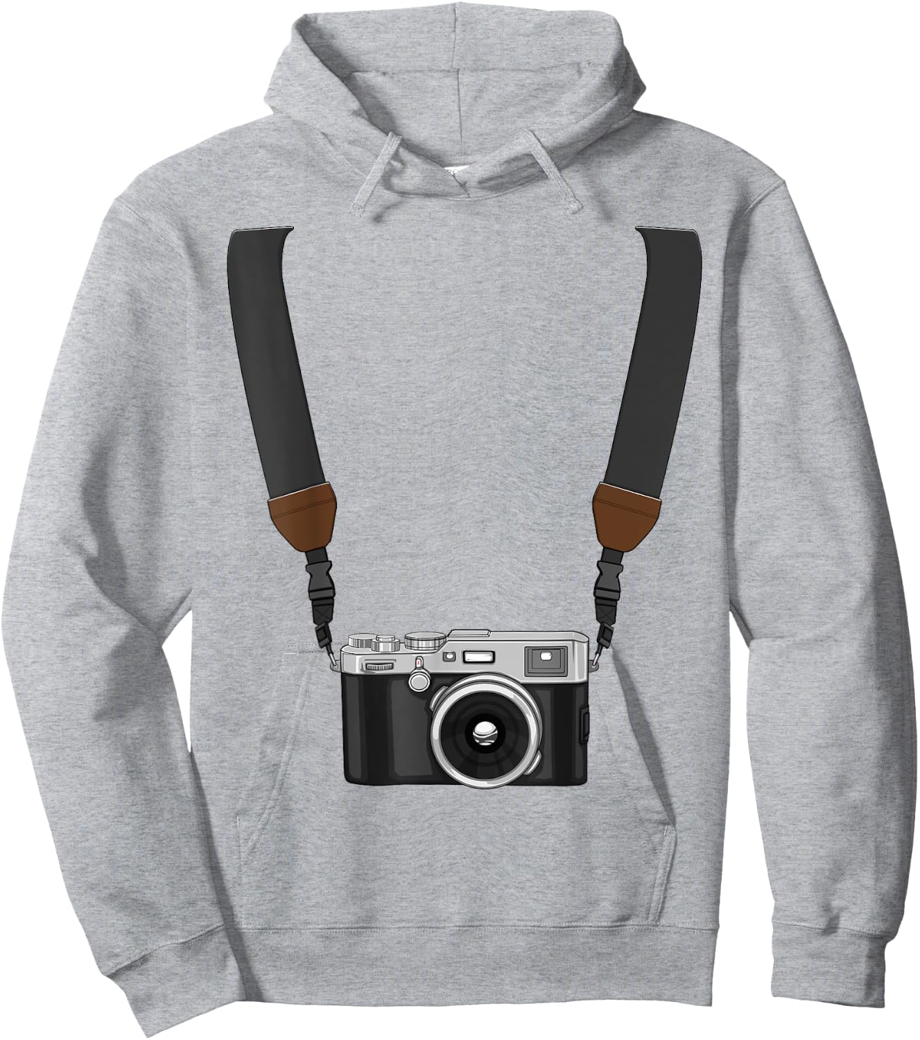 Camera With Strap Funny Photography Photographer Hoodie - Hoodie | Ash