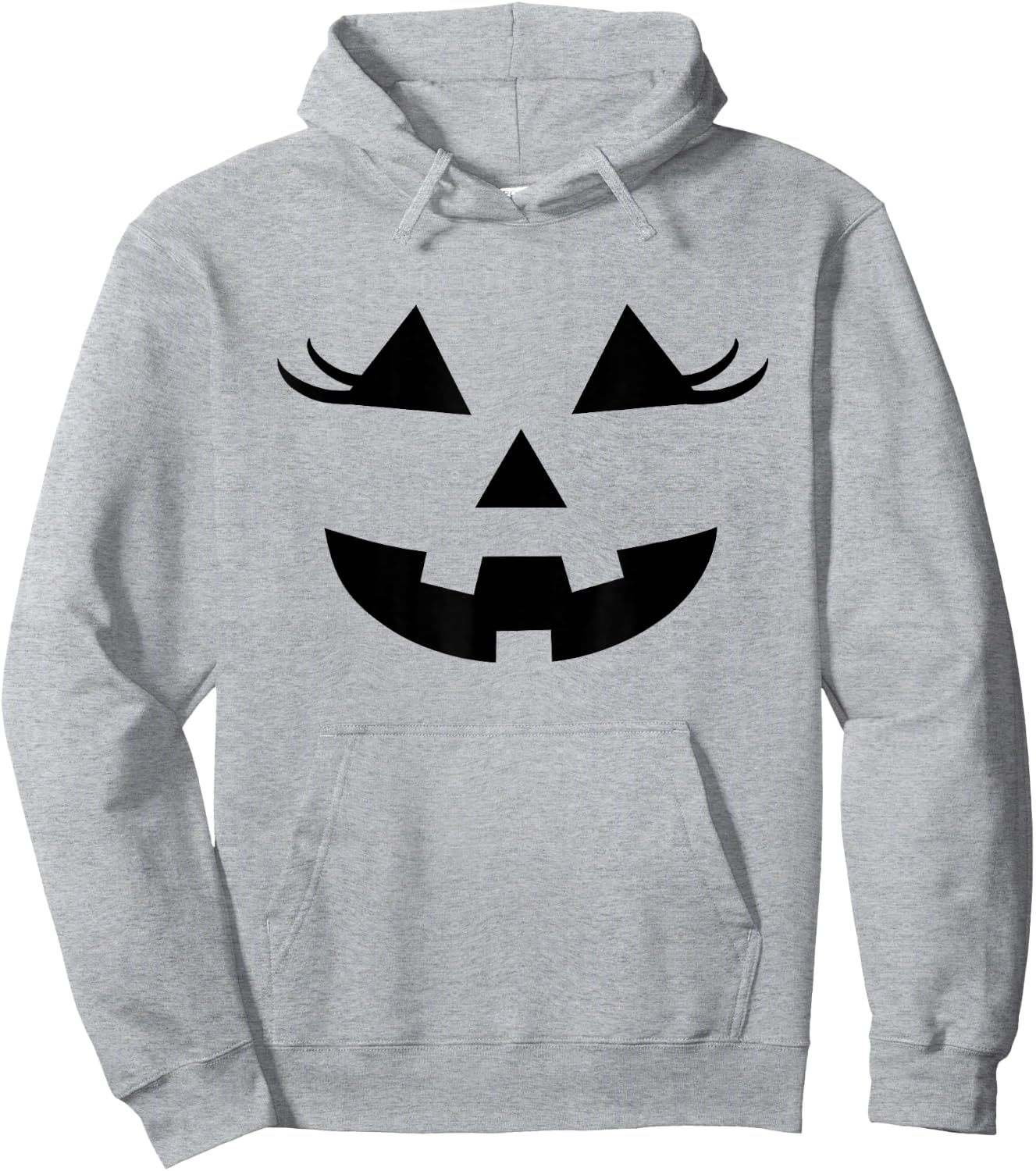 Pumpkin Lashes for Pink Halloween Vibe Jack O Lantern Face Hoodie - Hoodie | Ash