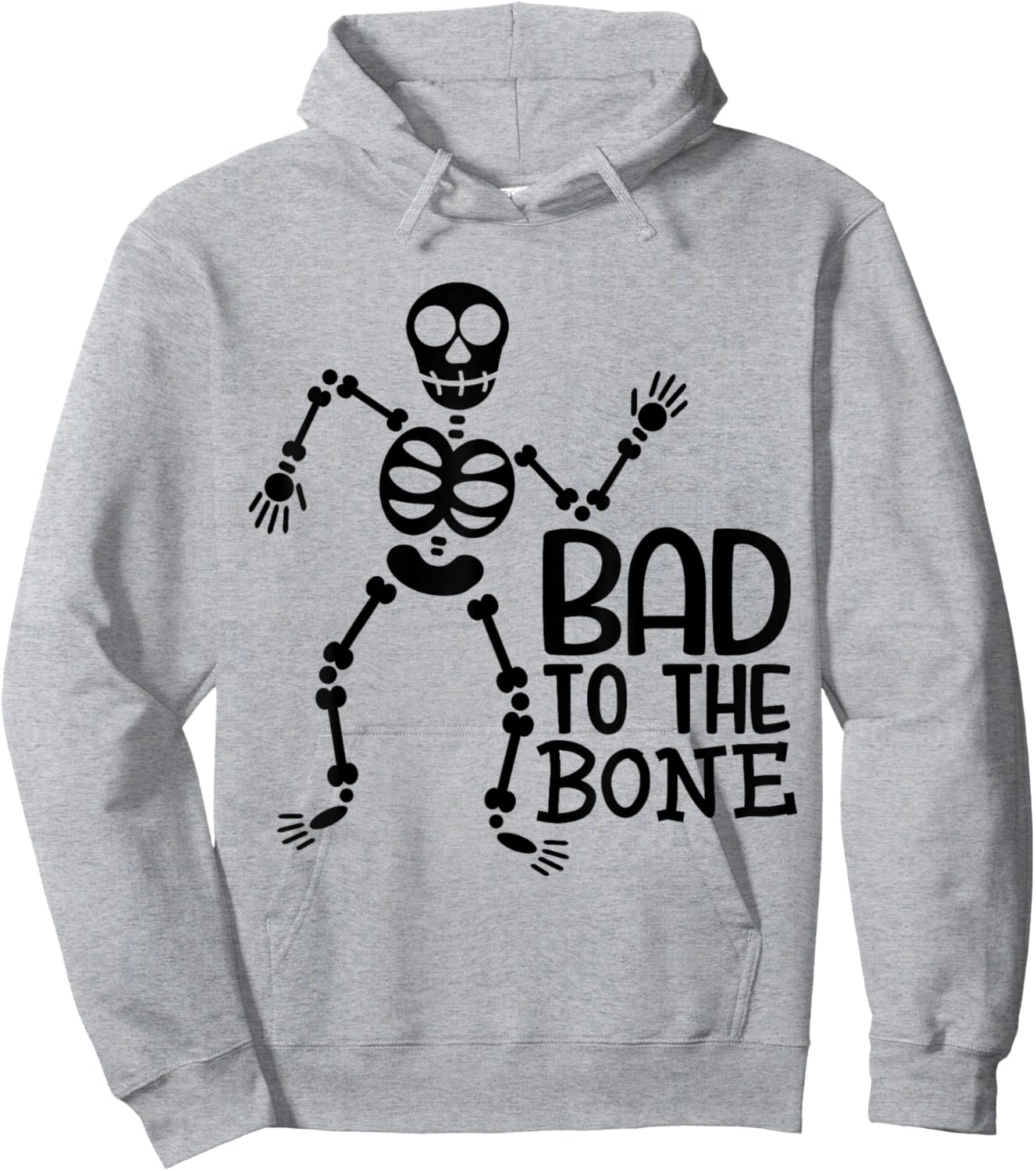Bad To The Bone Skeleton Hoodie - Hoodie | Ash