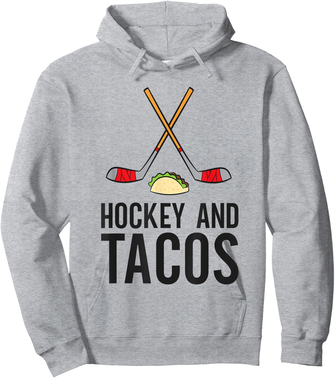 Hockey And Tacos Love Ice Hockeys Hoodie - Hoodie | Ash