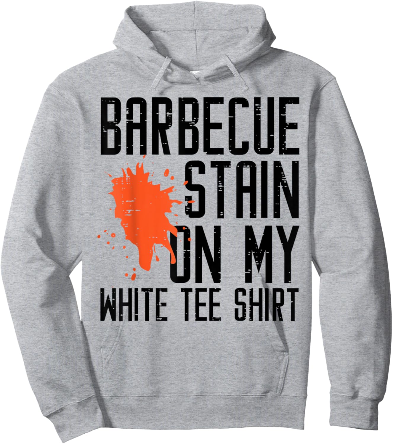 Barbecue Stain On My White Funny Bbq Meat Men Women Kids Hoodie - Hoodie | Ash