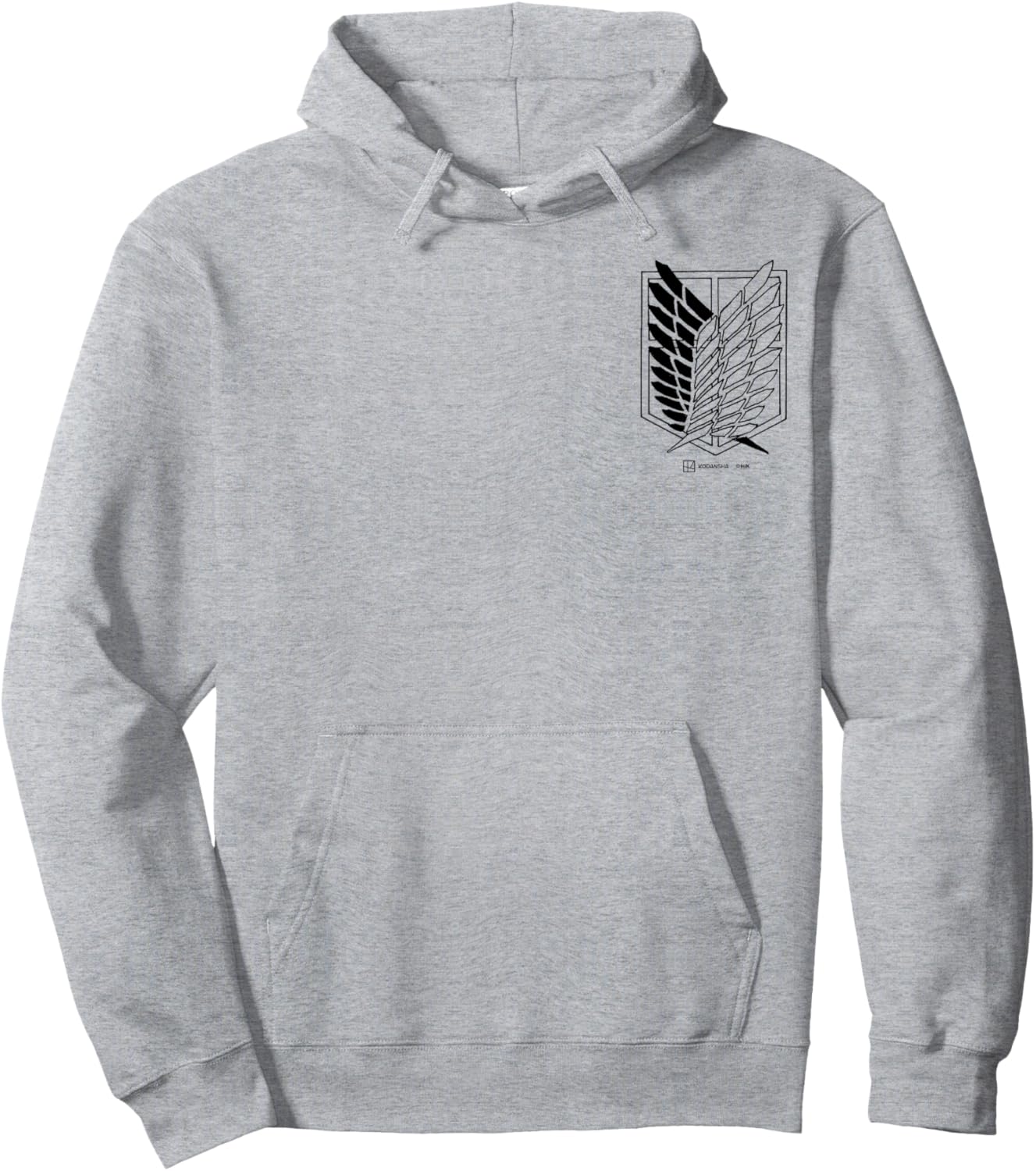 Attack on Titan Scout Regiment Survey Corps Pocket Logo Hoodie - Hoodie | Ash