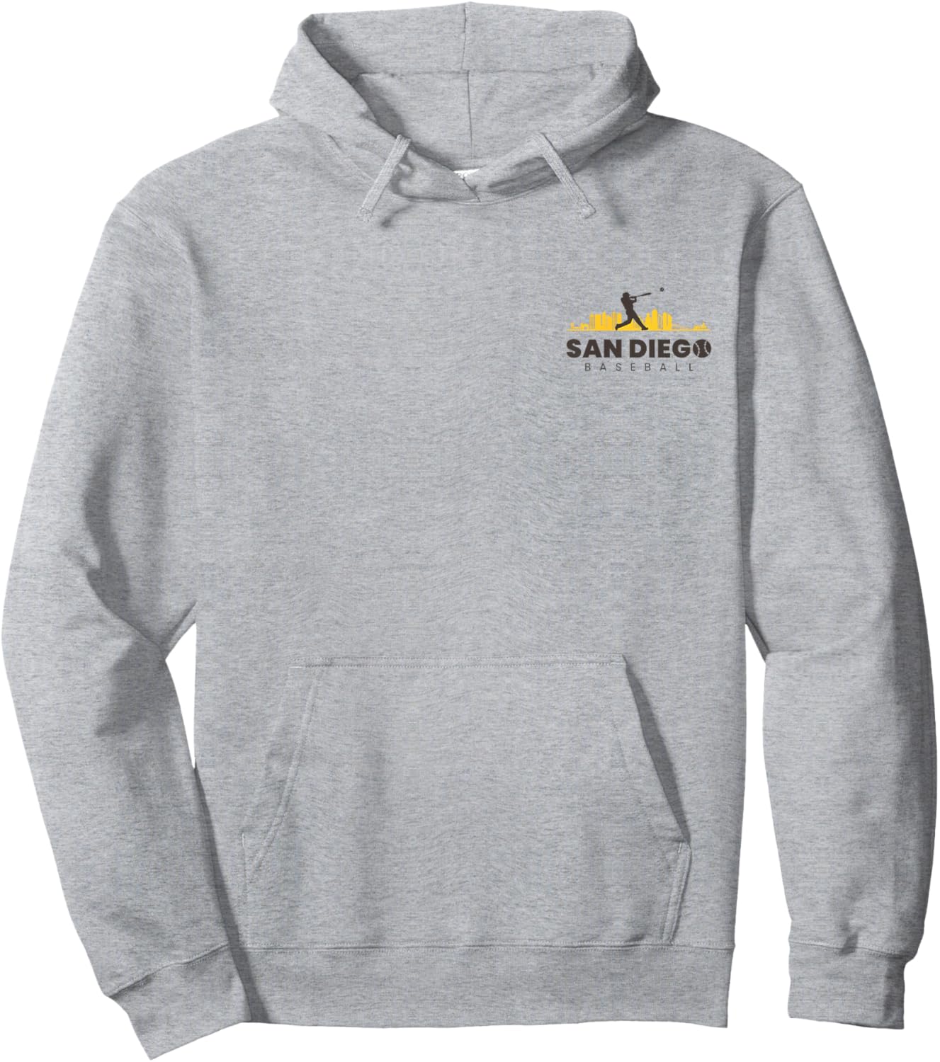 San Diego Baseball Vintage Minimalist Retro Baseball Lover Hoodie - Hoodie | Ash