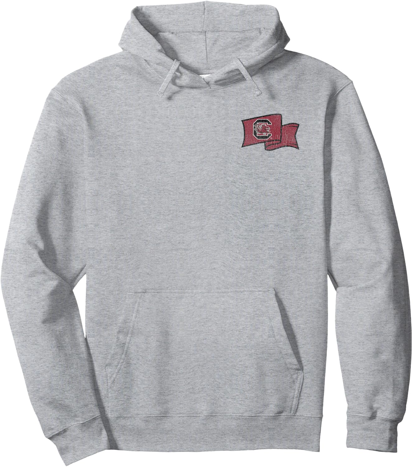 South Carolina Gamecocks Front/Back Vintage Flag Gray Hoodie - Hoodie | Ash