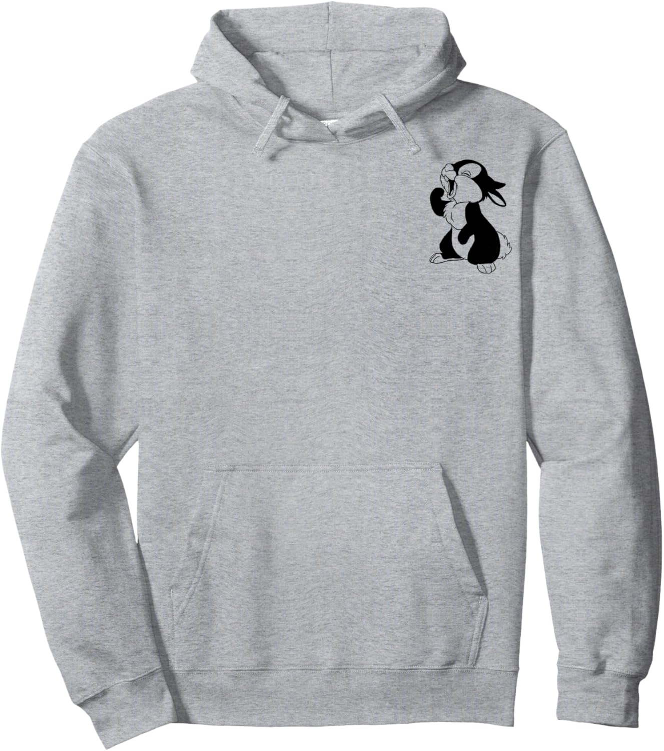 Disney Bambi Thumper Left Chest Vintage Bunny Icon Hoodie - Hoodie | Ash