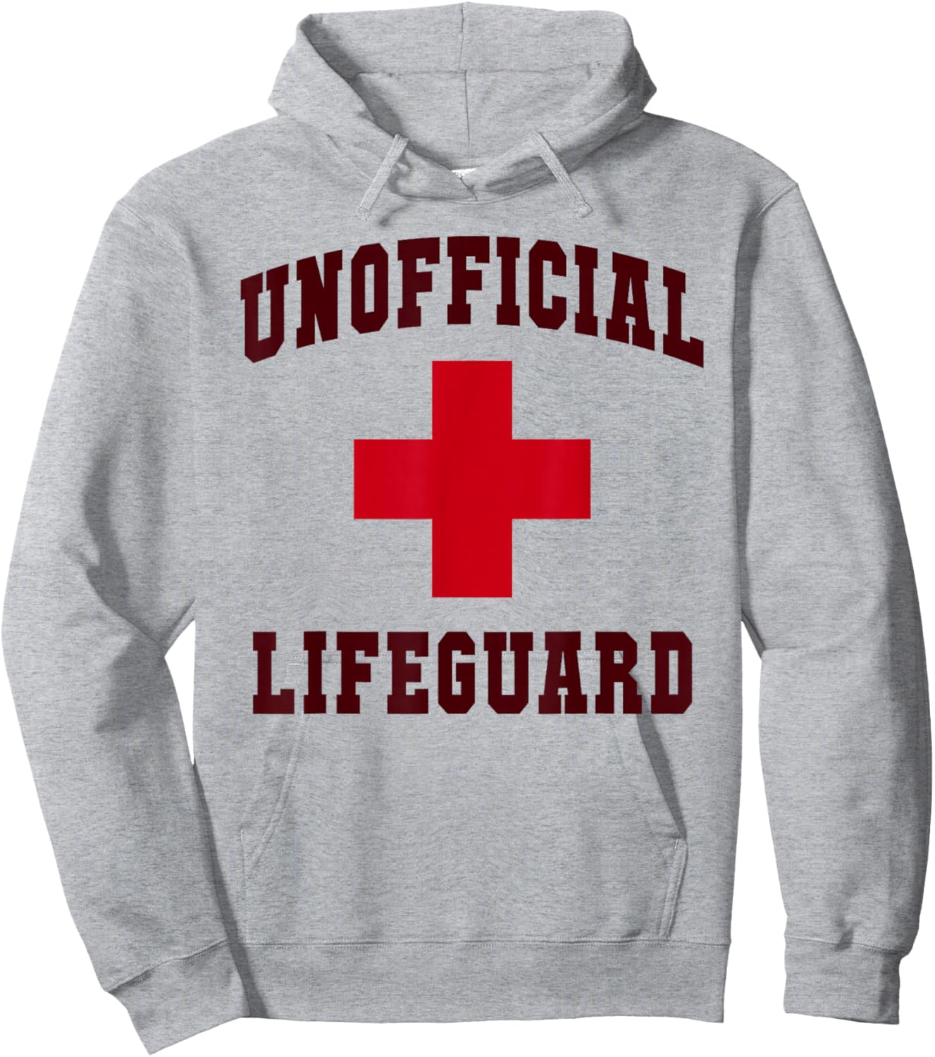 Sarcastic UNOFFICIAL LIFEGUARD Girl Vacay Swim Cruise Hoodie - Hoodie | Ash