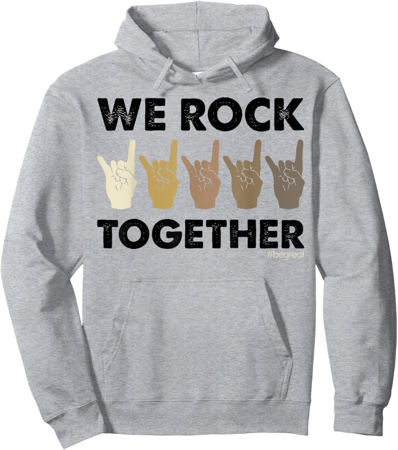 We Rock Together Funny Sign Language Hoodie - Hoodie | Ash