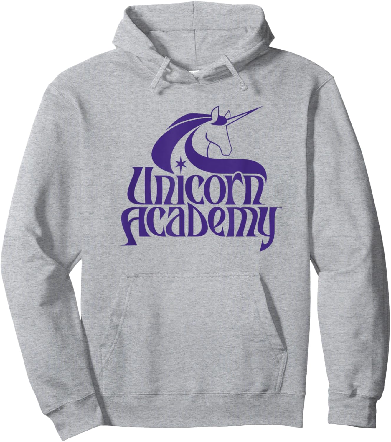 Unicorn Academy Silhouettes Graphic Front and Back Print Hoodie - Hoodie | Ash