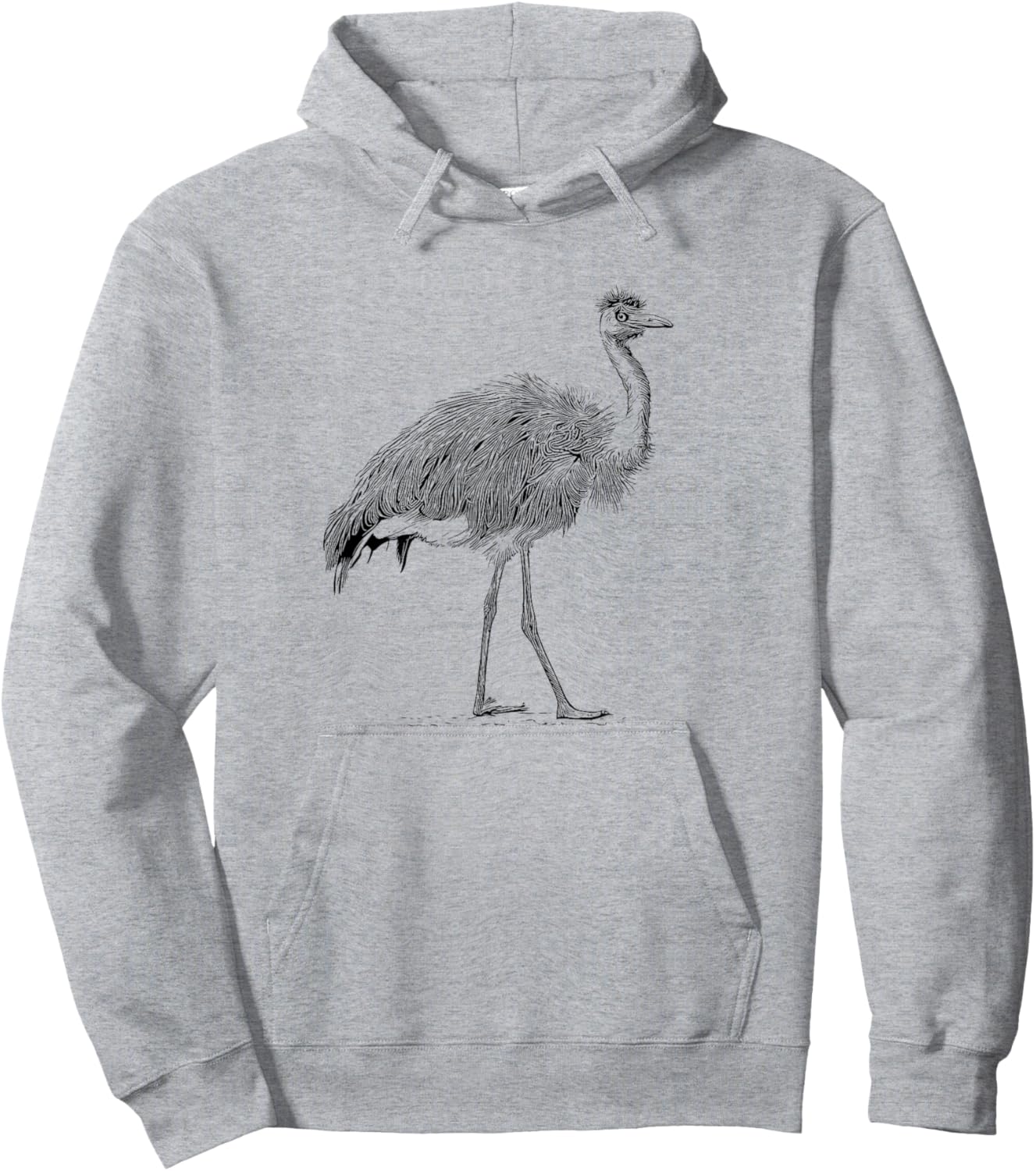 Zookeeper Retro Illustration Vintage Flightless Emu Lover Hoodie - Hoodie | Ash