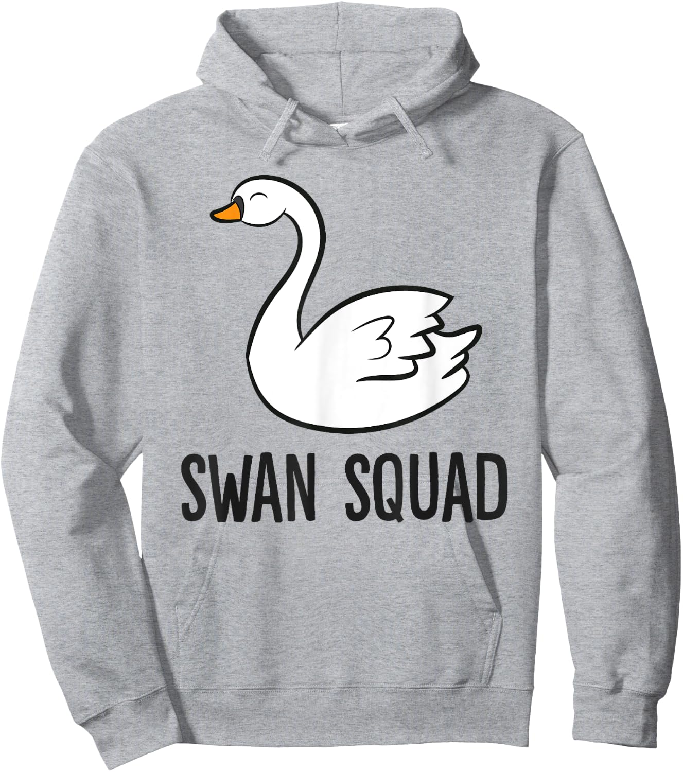 Swan Squad Cute Swan Bird Team Swans Hoodie - Hoodie | Ash