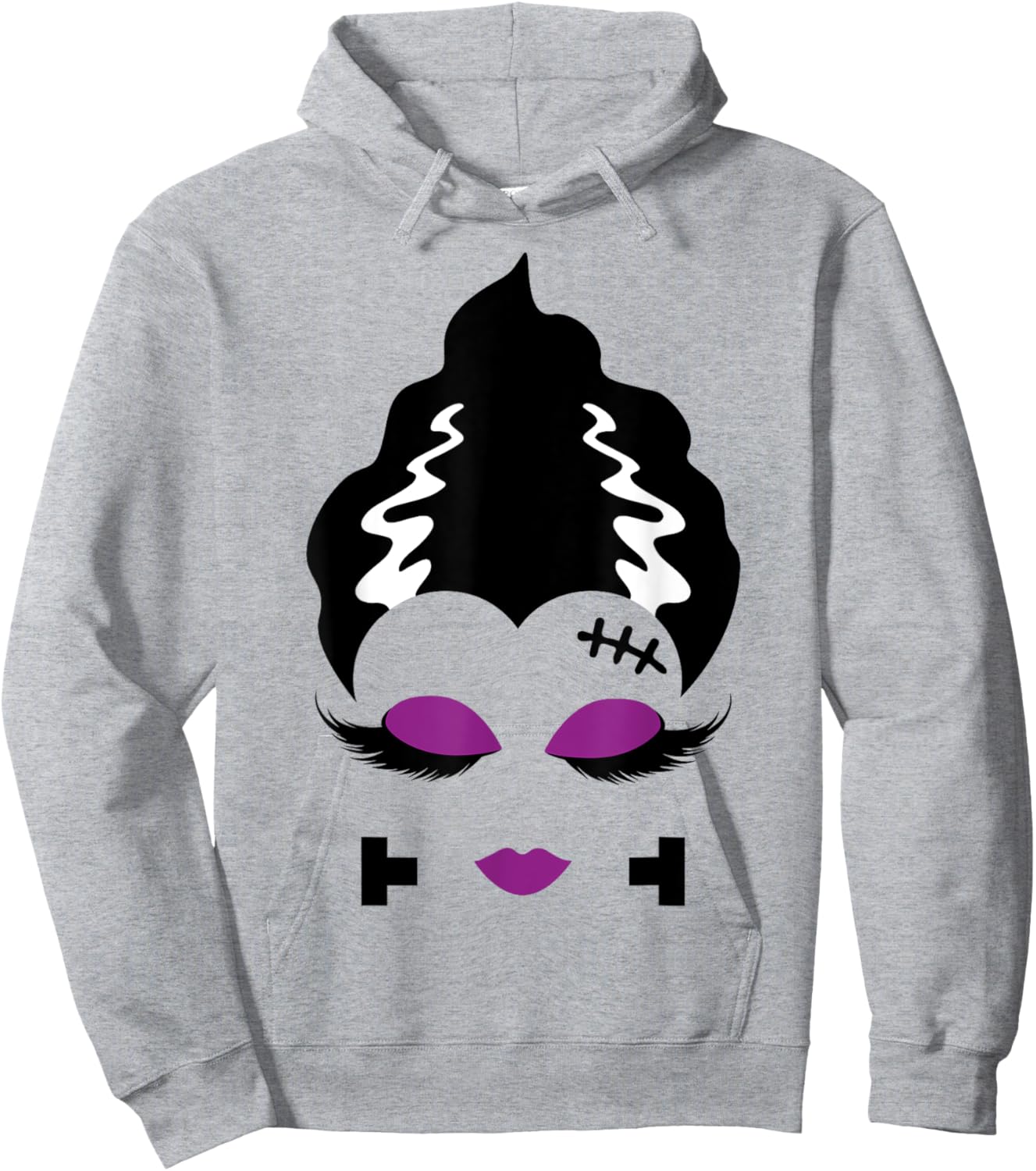 Bride of Frankenstein Monster Halloween Costume Hoodie - Hoodie | Ash