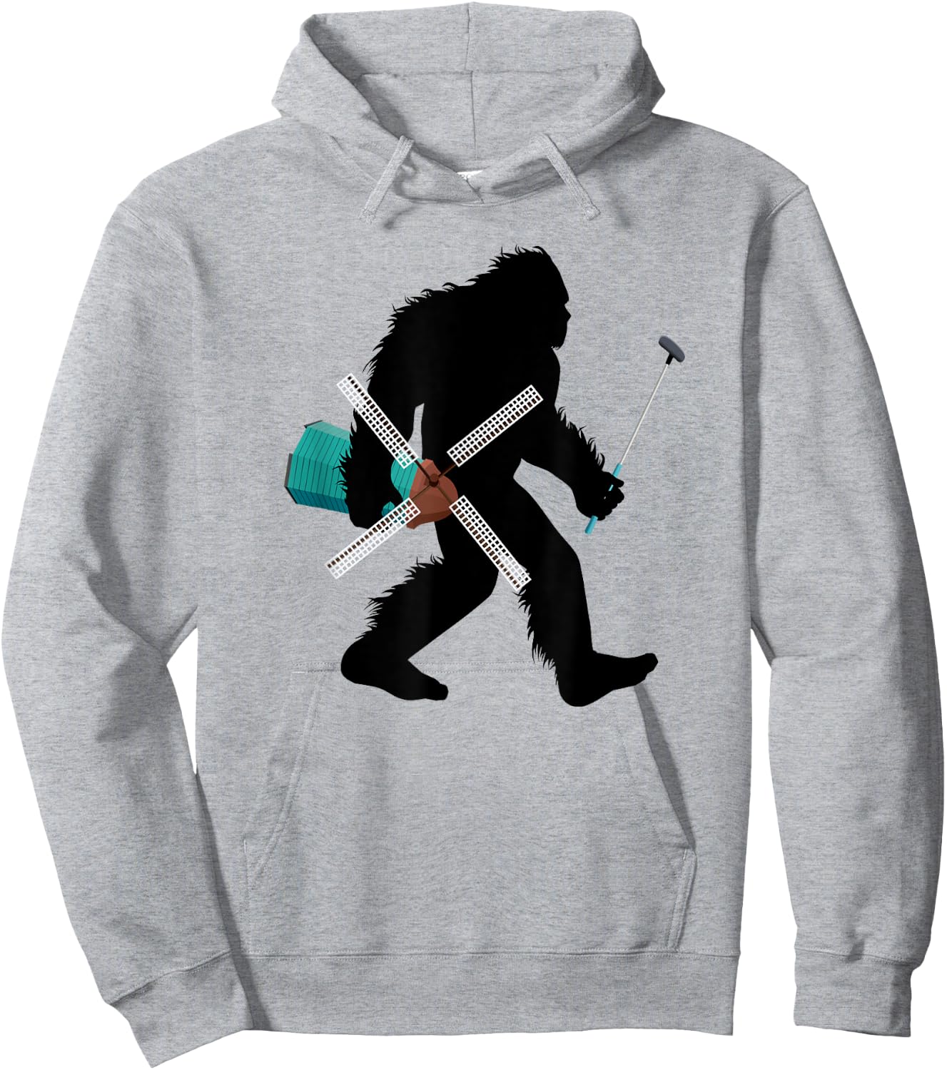 Bigfoot Mini Golf Funny Sasquatch Putt Putt Golfing Hoodie - Hoodie | Ash