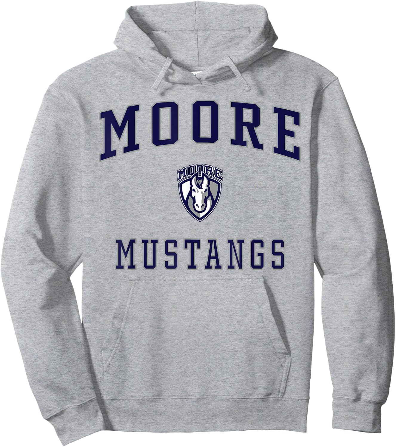 Moore School Mustangs Hoodie - Hoodie | Ash
