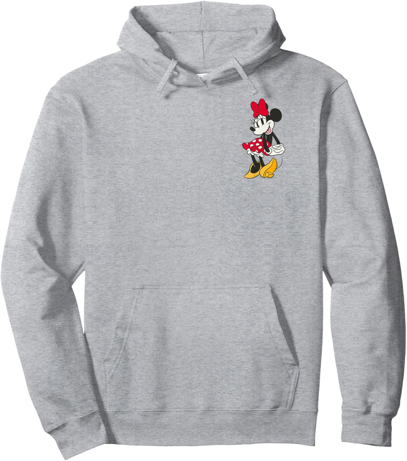 Disney Minnie Mouse Vintage Sassy Pose Small Pocket Logo Hoodie - Hoodie | Ash