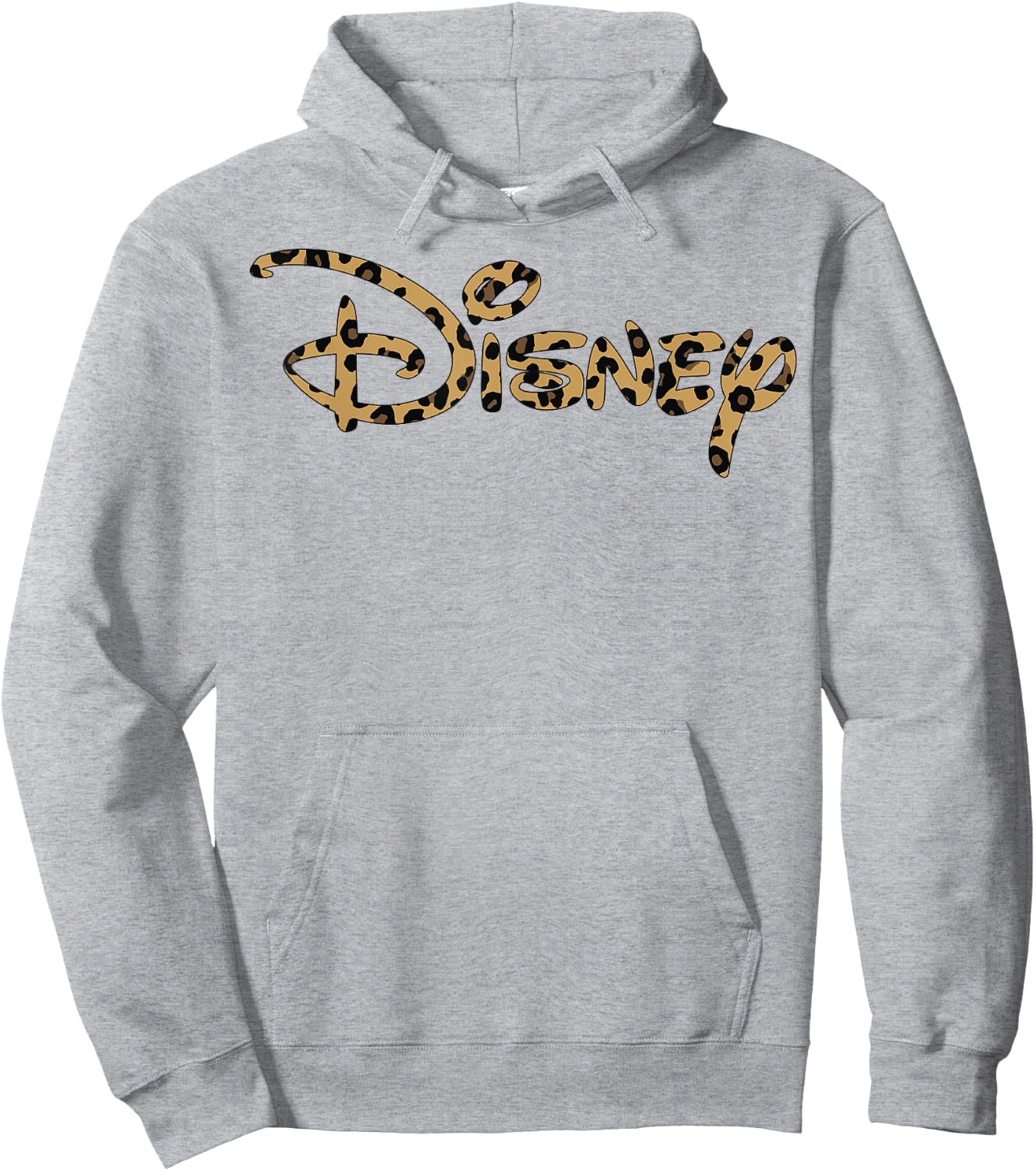 Disney Logo Leopard Fill Hoodie - Hoodie | Ash
