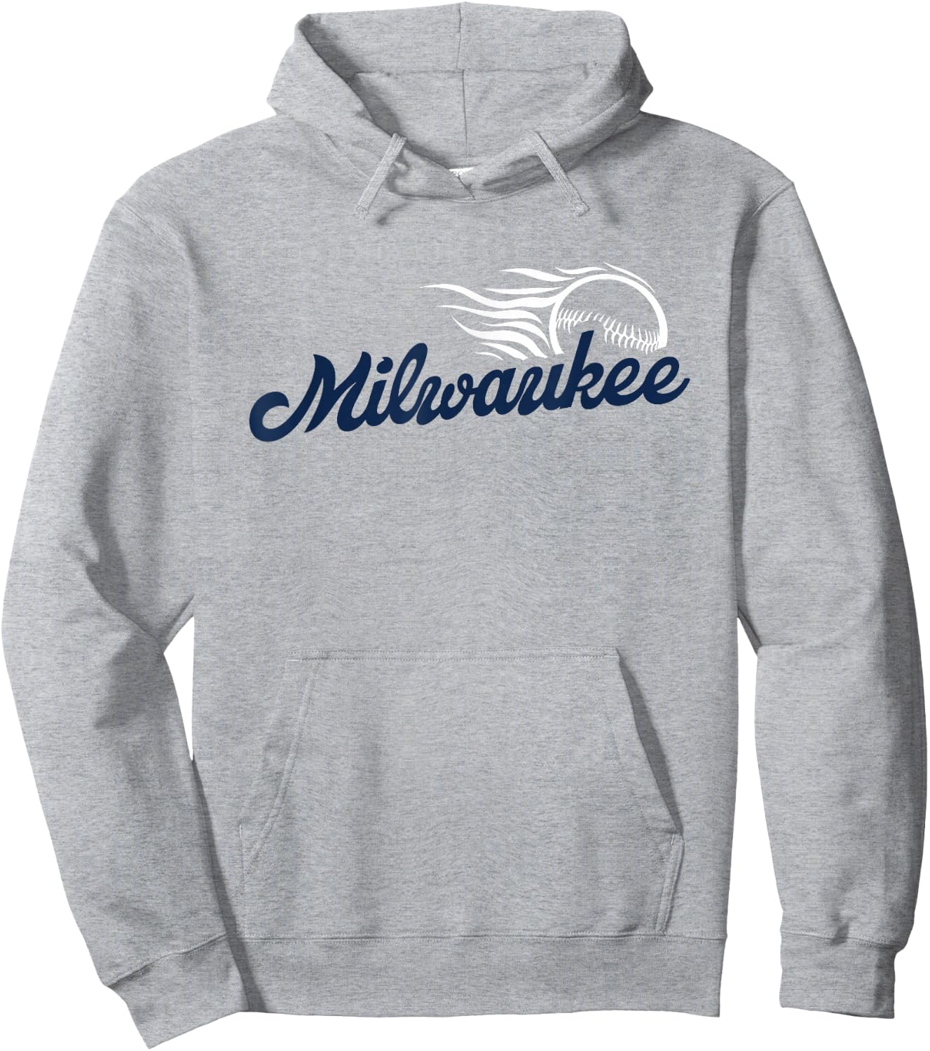 Milwaukee Baseball Vintage Minimalist Retro Baseball Lover Hoodie - Hoodie | Ash
