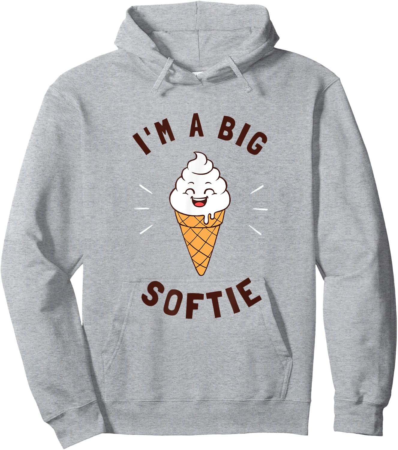 I'm A Big Softie Ice Cream Softy Funny Word Game Hoodie - Hoodie | Ash