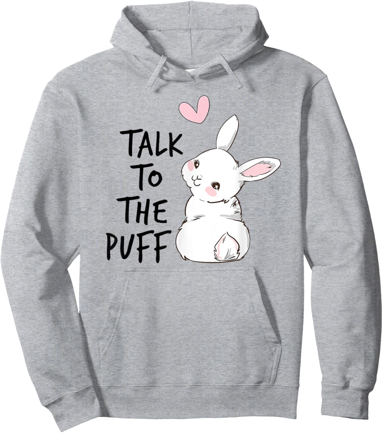 Talk To The Puff Rabbit Hoodie - Hoodie | Ash
