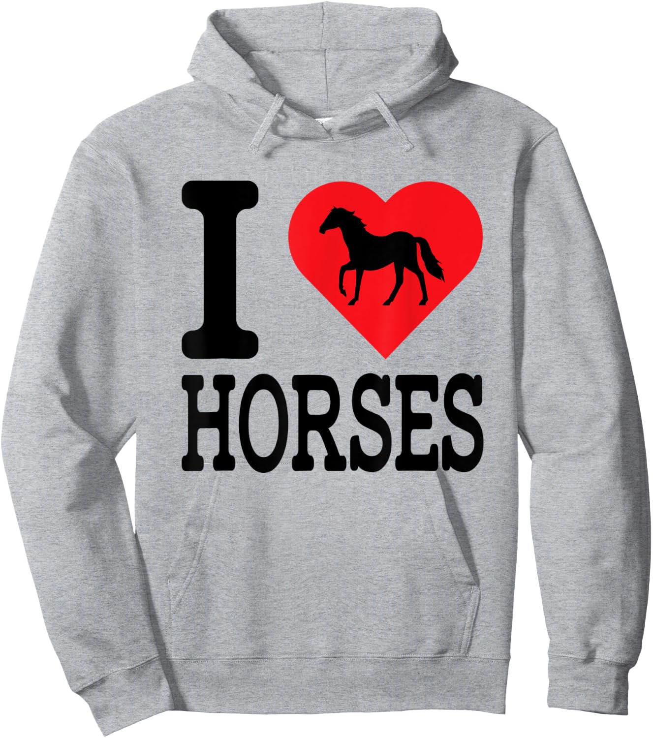I Love Horses Shirt Hoodie - Hoodie | Ash