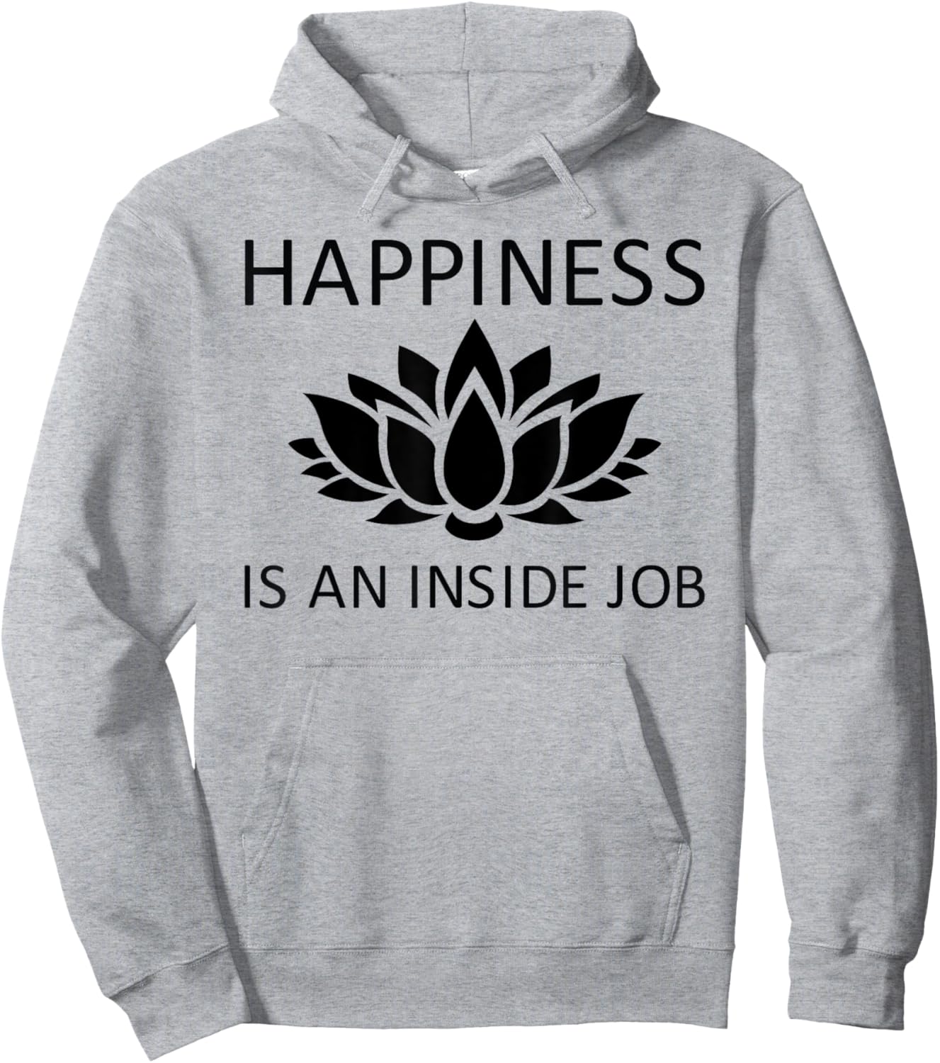 Happiness is an Inside Job Lotus Flower Hoodie - Hoodie | Ash