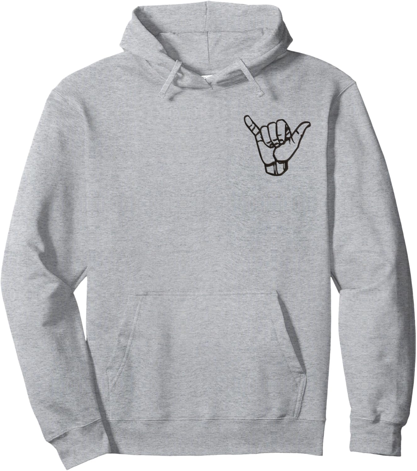 Shaka Sign Hang Good Vibes Retro Loose Hawaii Surfing Hoodie - Hoodie | Ash