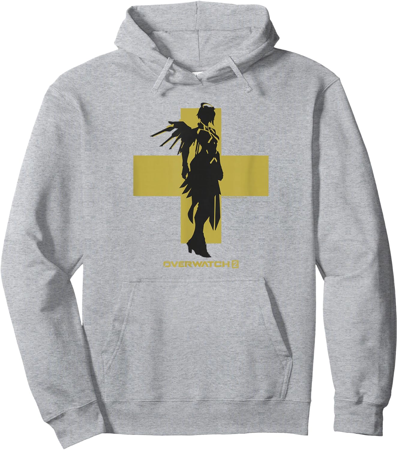 Overwatch 2 Mercy Angel Silhouette Hoodie - Hoodie | Ash