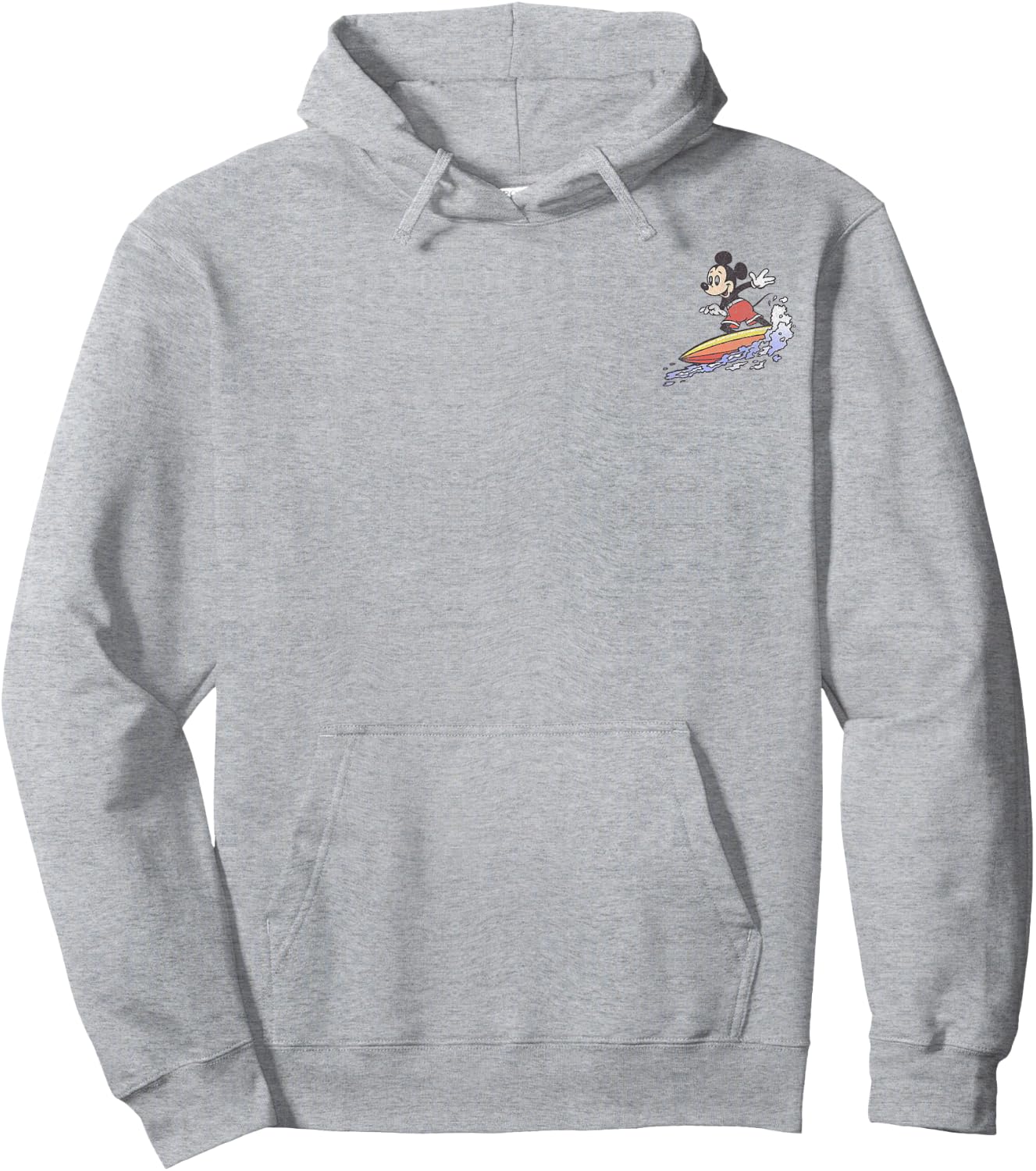 Disney Mickey & Friends Surfing Mickey Left Chest Small Hoodie - Hoodie | Ash