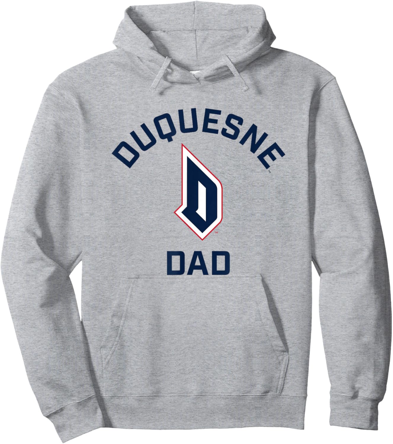 Duquesne University Dukes Arched Dad Hoodie - Hoodie | Ash
