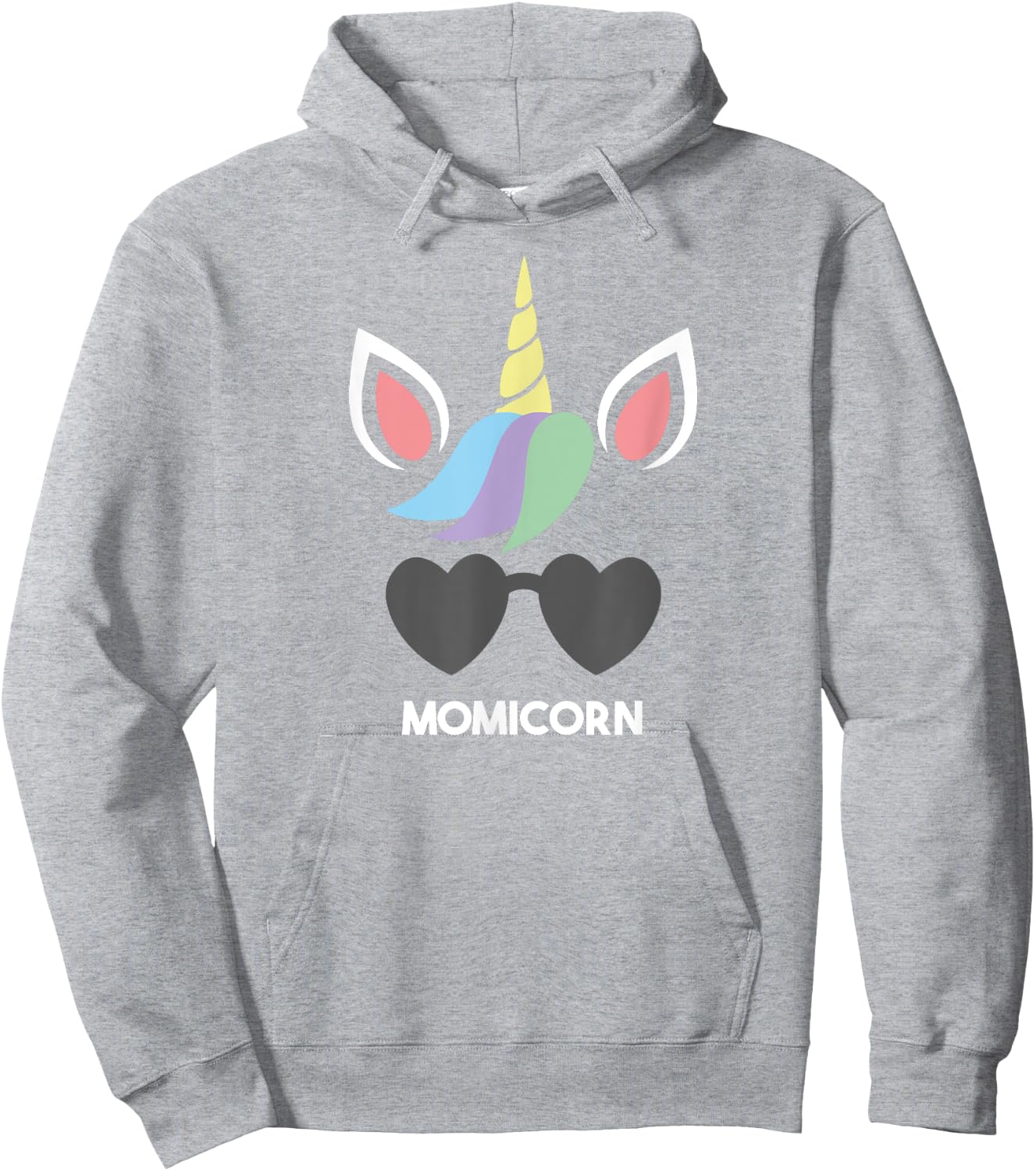 Momicorn Shirt Funny Unicorn Best Mom Mother's Day Gift Hoodie - Hoodie | Ash