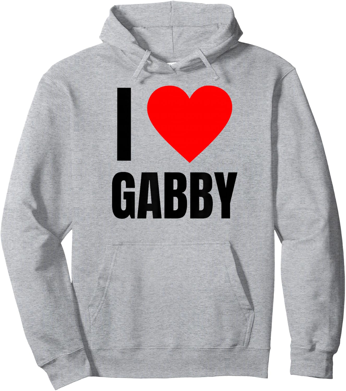 I Love Gabby Name Personalized Girl Woman BFF Friend Heart Hoodie - Hoodie | Ash