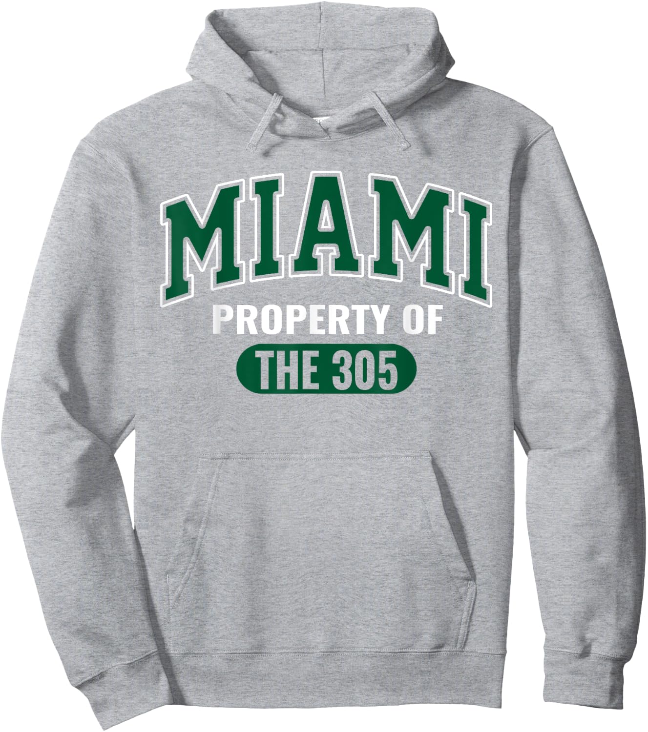 Miami 305 Clothing Iconic South Beach Urban Streetwear Hoodie - Hoodie | Ash