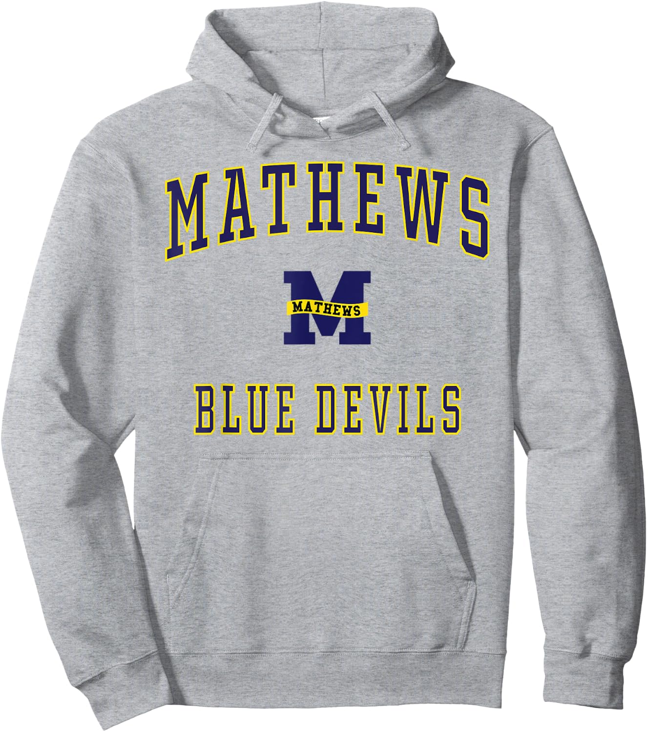 Mathews High School Blue Devils Hoodie - Hoodie | Ash
