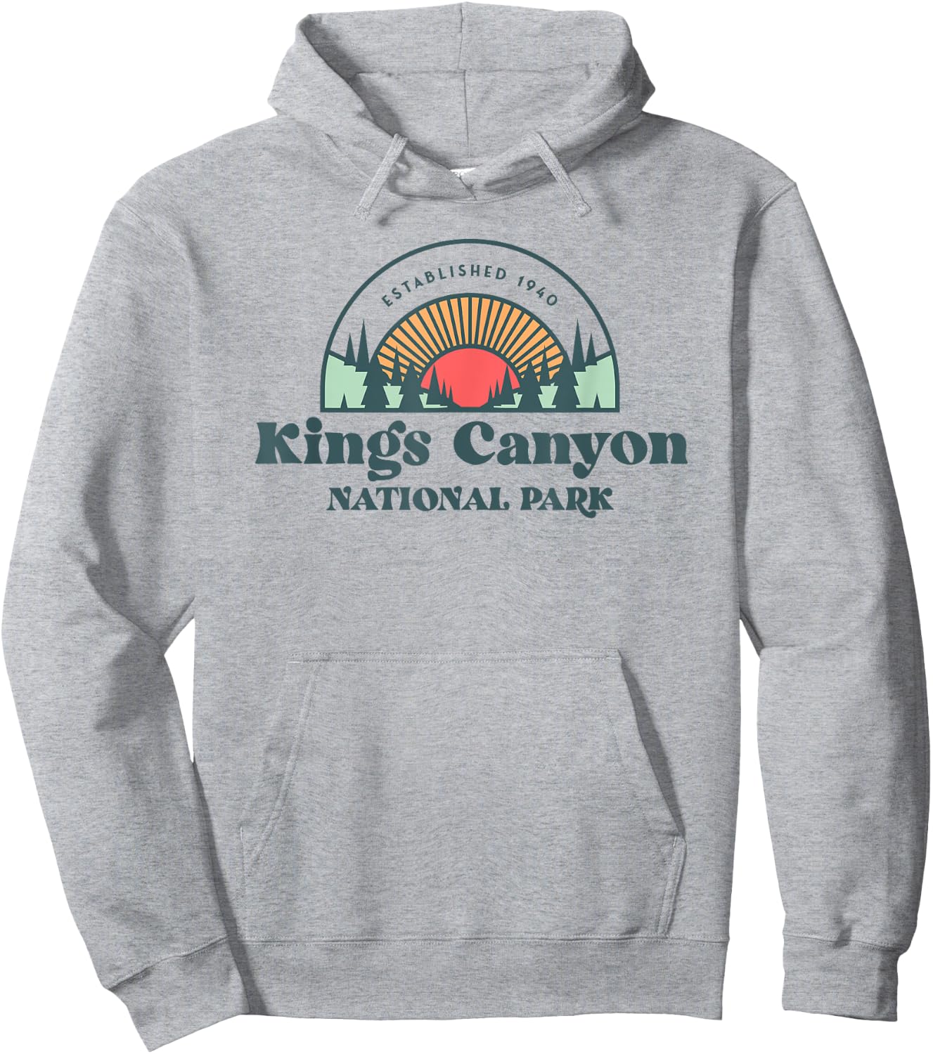 Family Vacation Shirt - Retro Kings Canyon National Park Hoodie - Hoodie | Ash