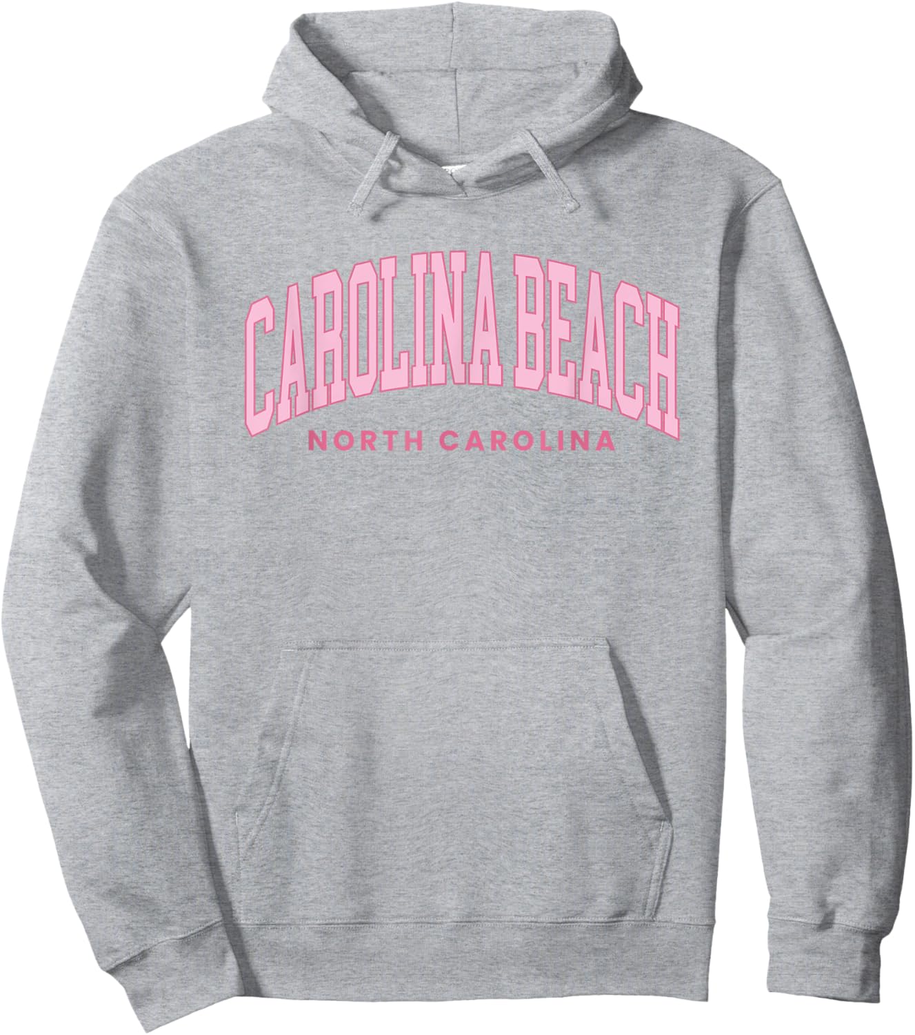 Carolina Beach North Carolina Retro Preppy Throwback Pink Hoodie - Hoodie | Ash