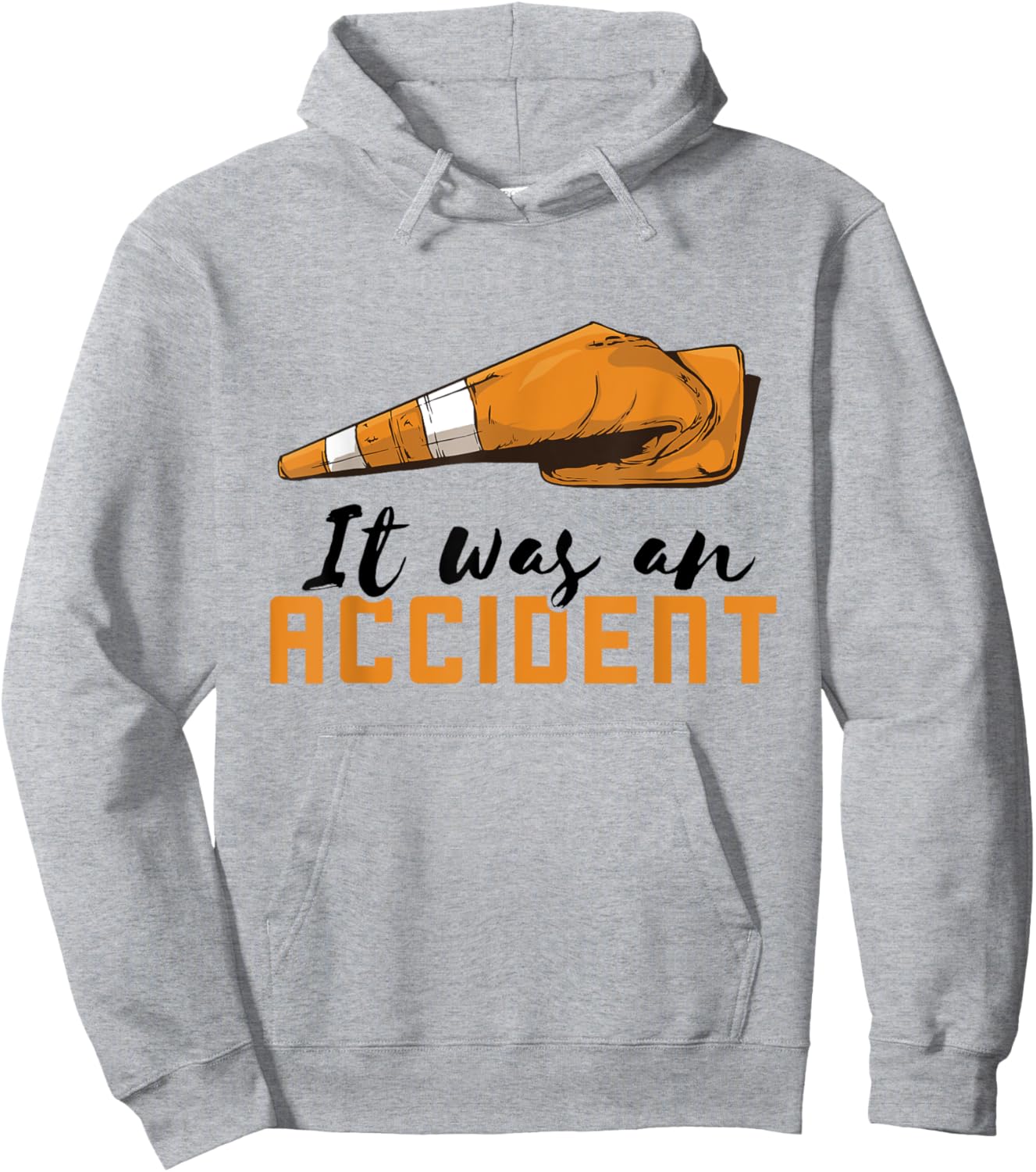 It Was An Accident Traffic Cone Costume Traffic Cone Hoodie - Hoodie | Ash
