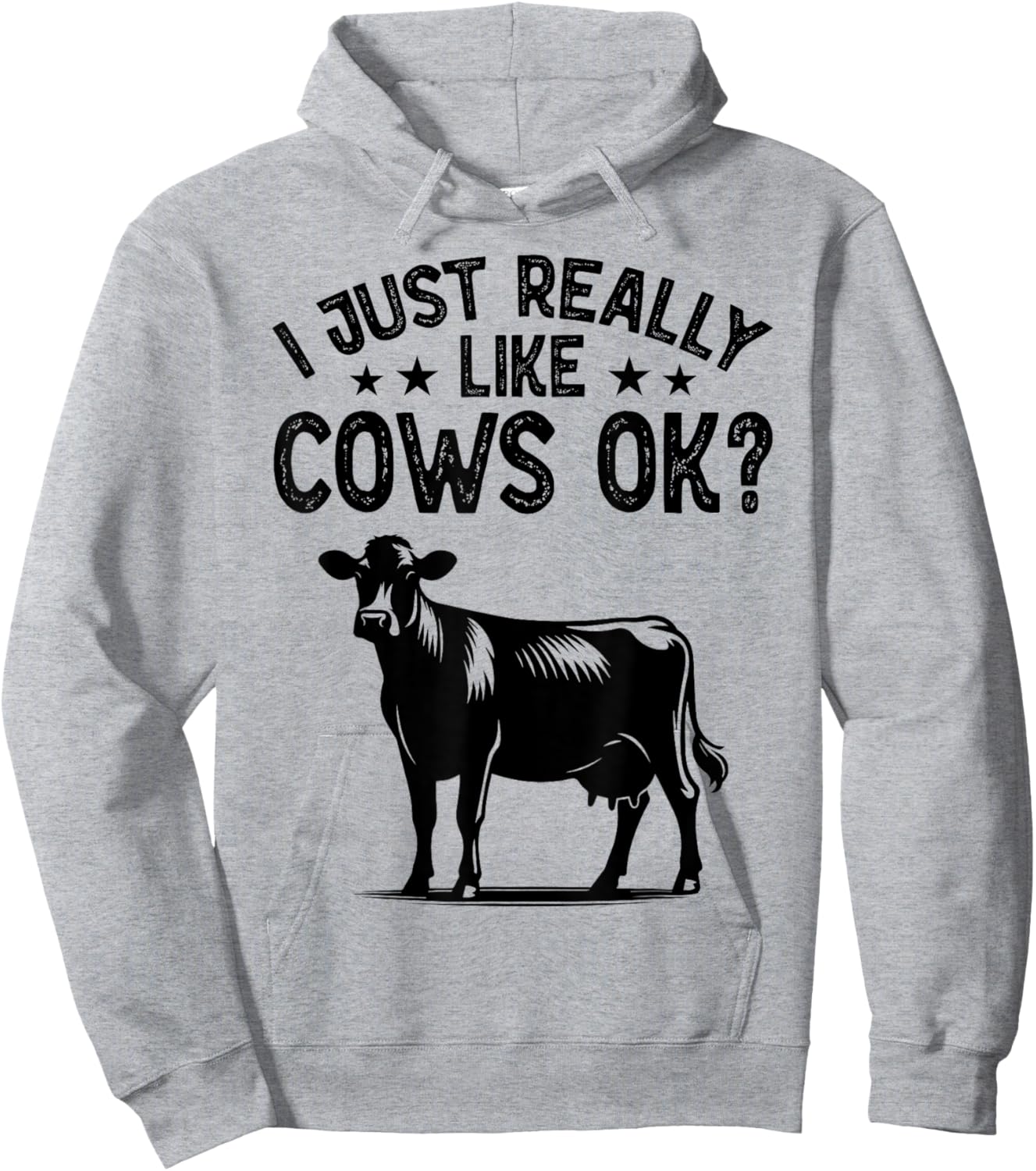 Funny Cow Animal Lover Men Women Farm Dairy Cattle Farming Hoodie - Hoodie | Ash