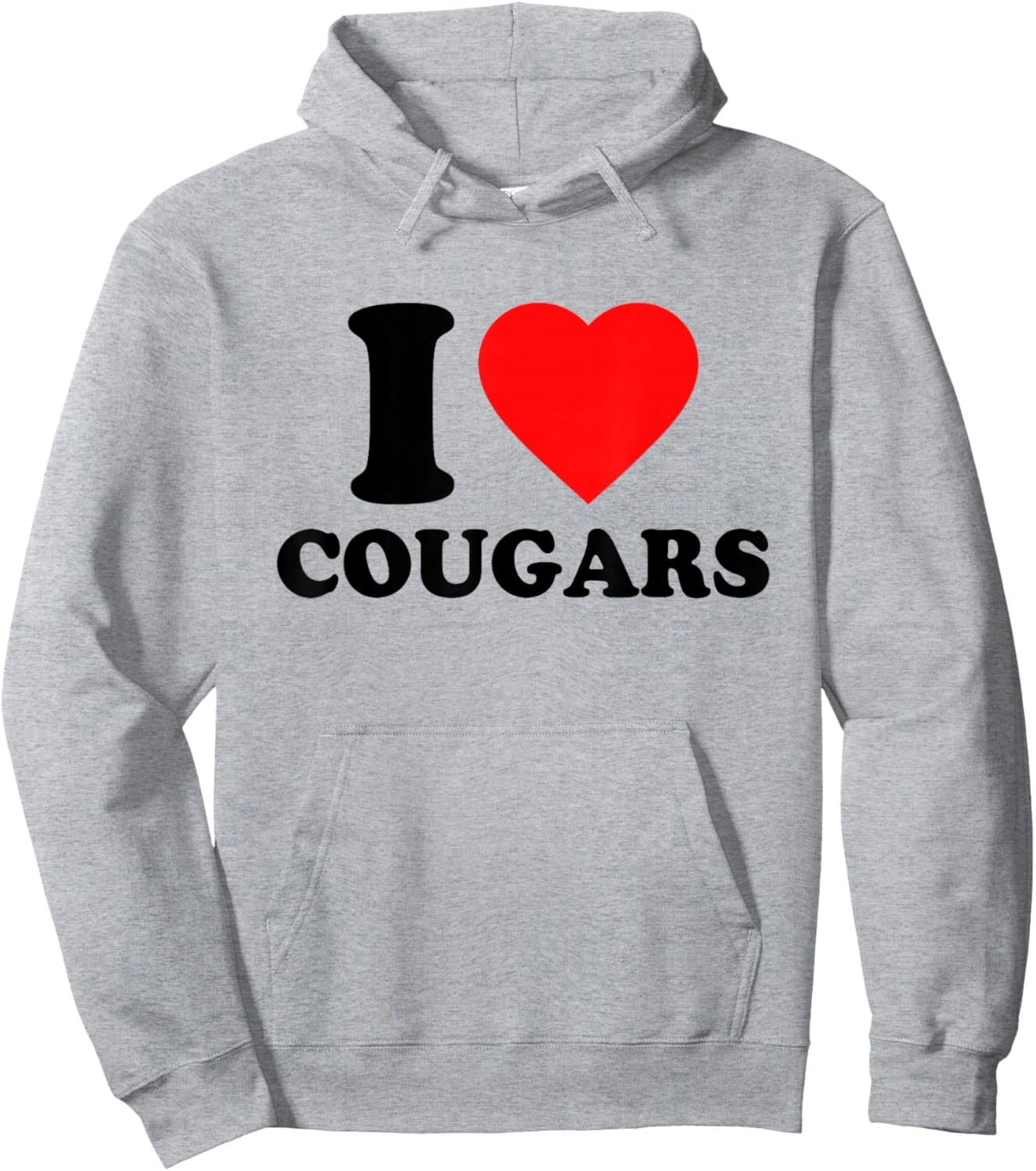 I Love Cougars Shirt - I Heart Cougars , white, S Hoodie - Hoodie | Ash