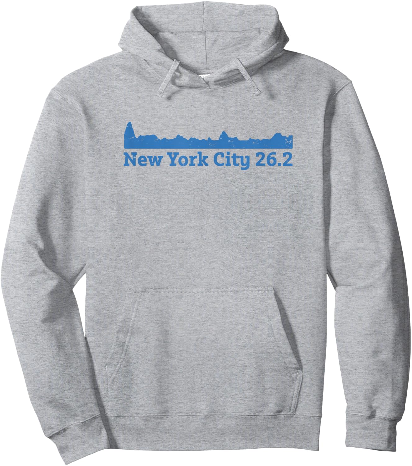Run New York City Elevation Map 26.2 NYC T Shirt Hoodie - Hoodie | Ash