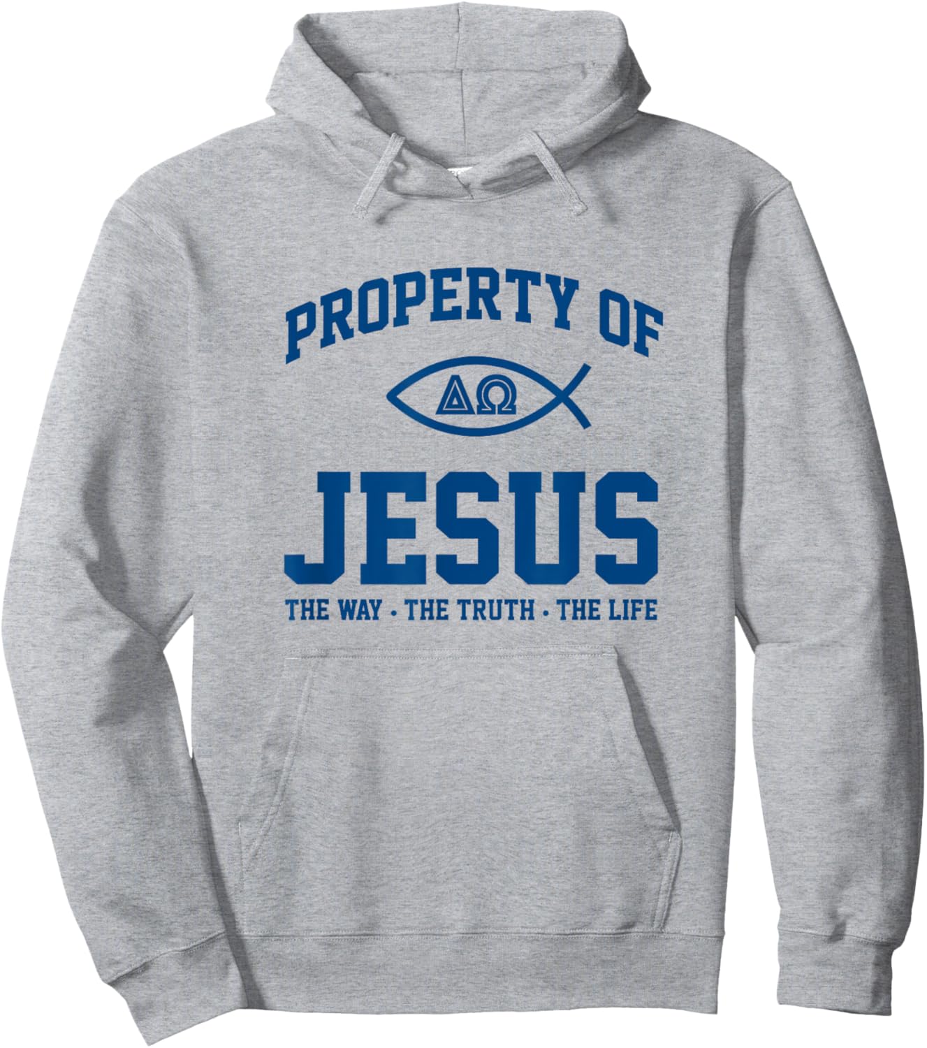 Christian Shirt - Property of Jesus Throwback Gym Hoodie - Hoodie | Ash